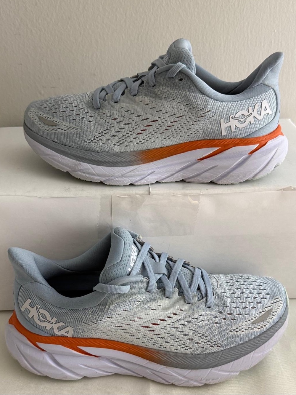 Hoka One One Clifton 8 Lace Up Running Training Shoes Women's Size 6 B